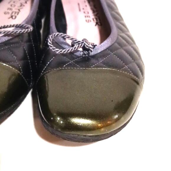 Paul Mayer Best Quilted Ballet Flats Silver Green sz 10.5 - Picture 6 of 13